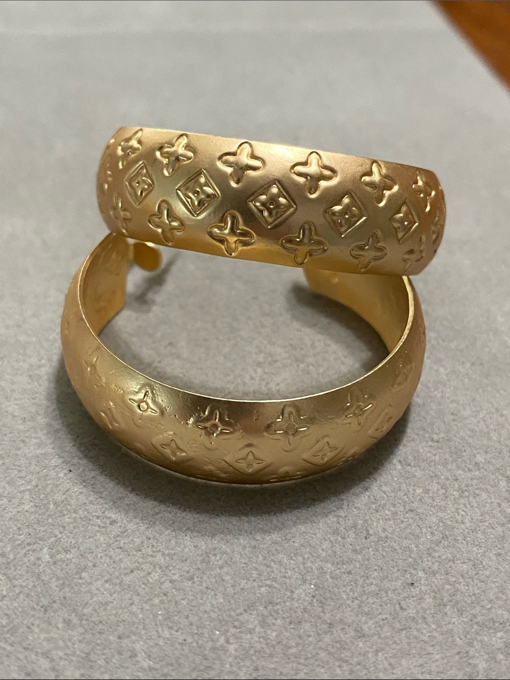 Gold-Tone Patterned Cuff Bracelet - Luxury Inspired